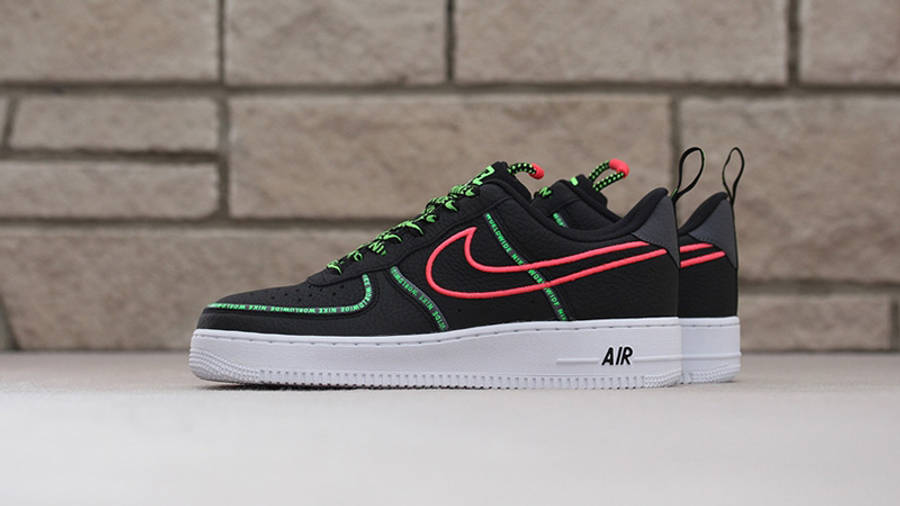 green and black air force ones