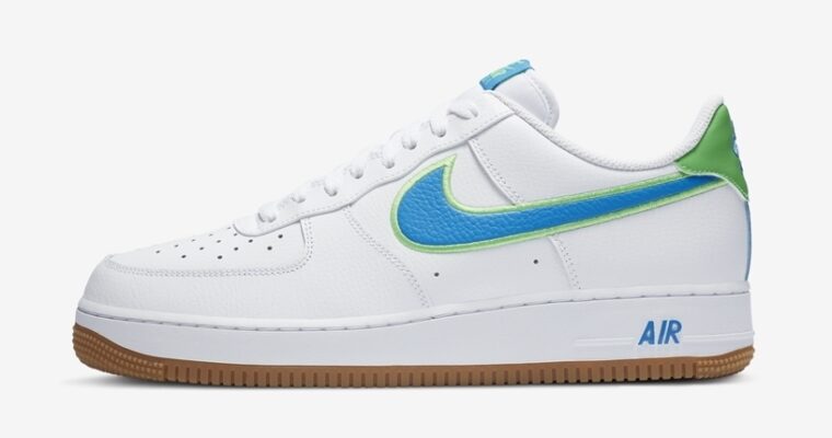 Nike Air Force 1 White Green Blue