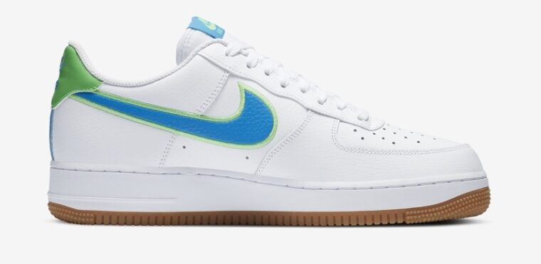 Nike Air Force 1 White Green Blue