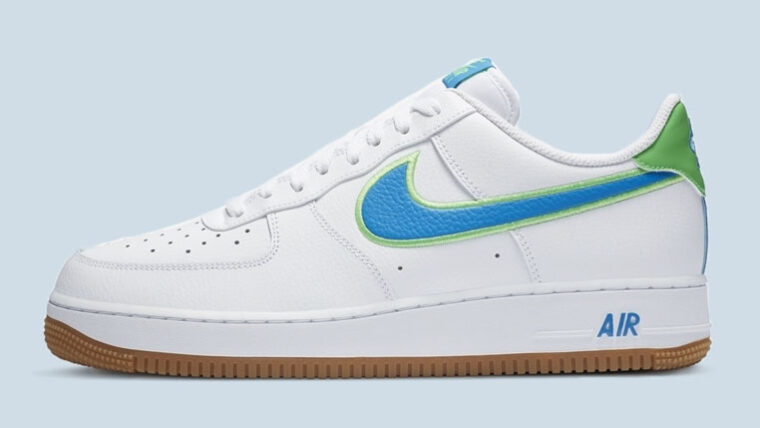 Nike Air Force 1 White Green Blue copy
