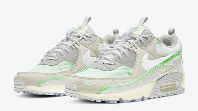 air max 90 sail neon green on feet