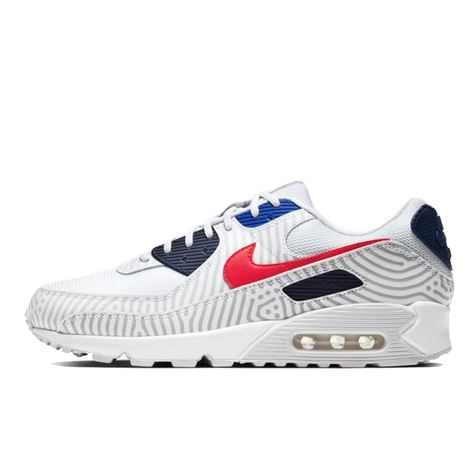 Nike Air Max 90 White Navy Red CW7574-100