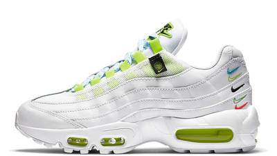 air max 95 trainers white blue fury volt black