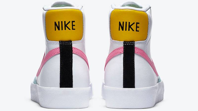 nike blazer white yellow pink
