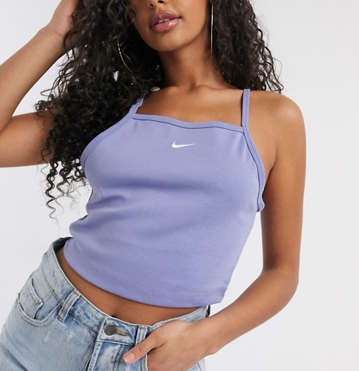 Nike High Neck Vest Top Purple