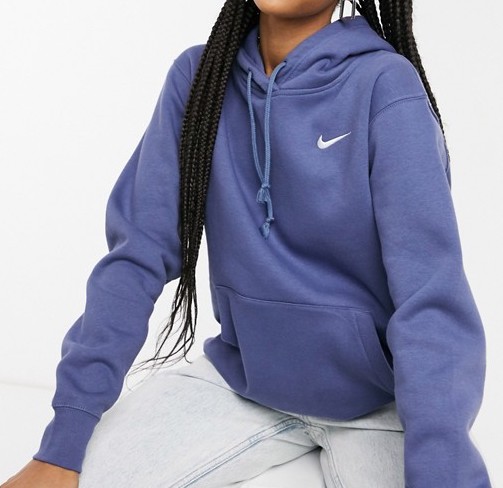 Nike Mini Swoosh Oversized Hoodie Navy