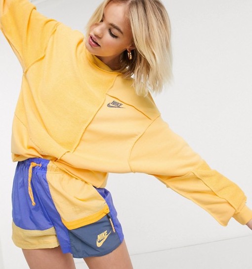 Nike Panel Sweatshirt Yellow