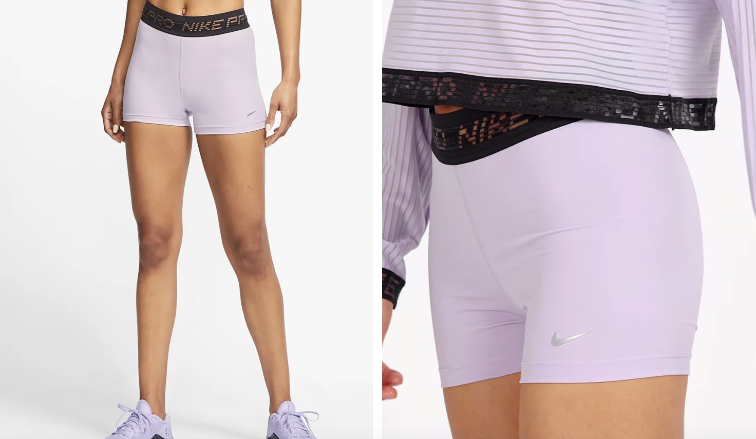 Nike Pro Shorts Lilac