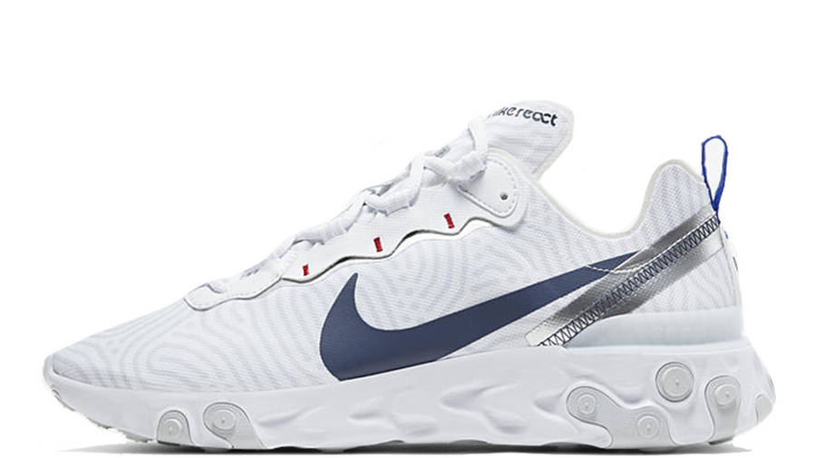 nike react element 55 white blue red