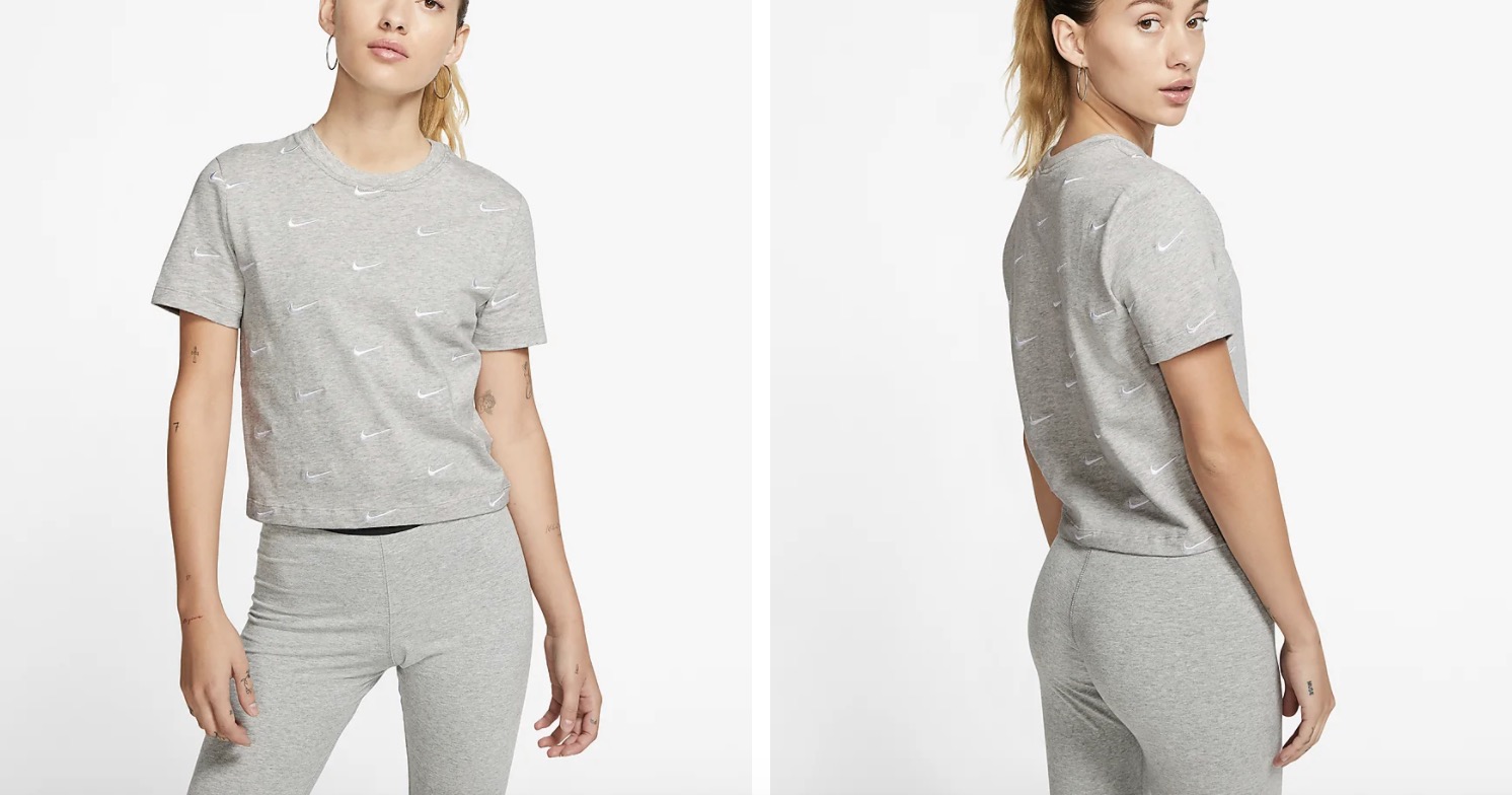 Nike Swoosh Logo T-Shirt Grey