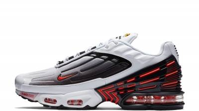 red black and white air max plus