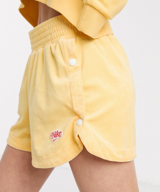 Nike Terry Towelling Shorts Yellow