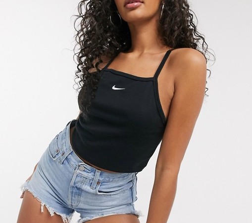 Nike Vest Crop Top Black