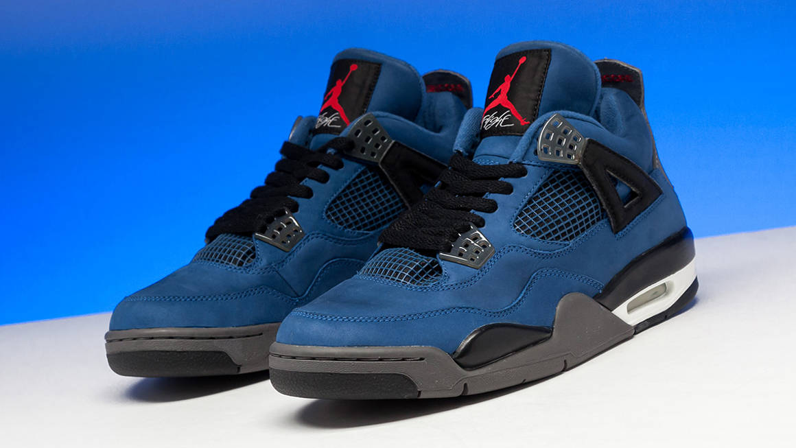 blue black and white jordan 4s