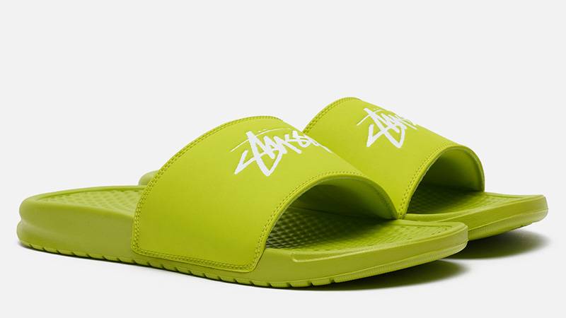 Stussy x Nike Benassi Bright Cactus CW2787-300 front