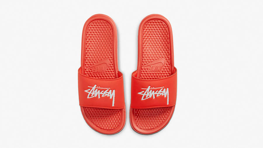 Stussy x Nike Benassi Habanero Red | Where To Buy | CW2787-600 | The Sole  Supplier