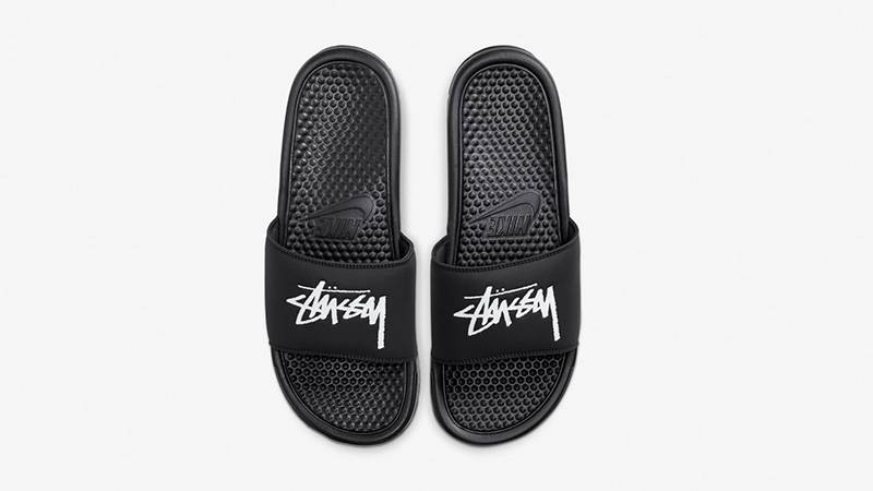 Stussy x Nike Benassi Off Noir CW2787-001 middle