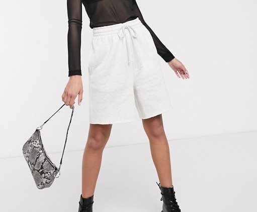 Topshop Oversized Jogger Shorts Grey