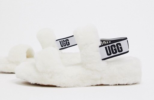 UGG Oh Yeah Slide Sandals White