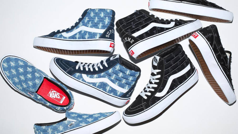 Image via Supreme Disressed Denim Features on the Supreme x Vans Summer 2020 Collection