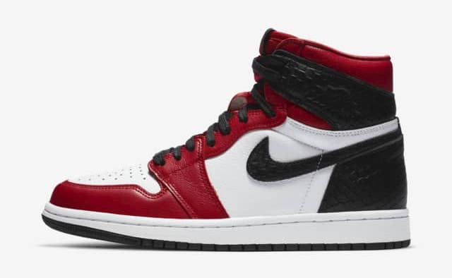 Womens Air Jordan 1 High OG Snake White Red Black