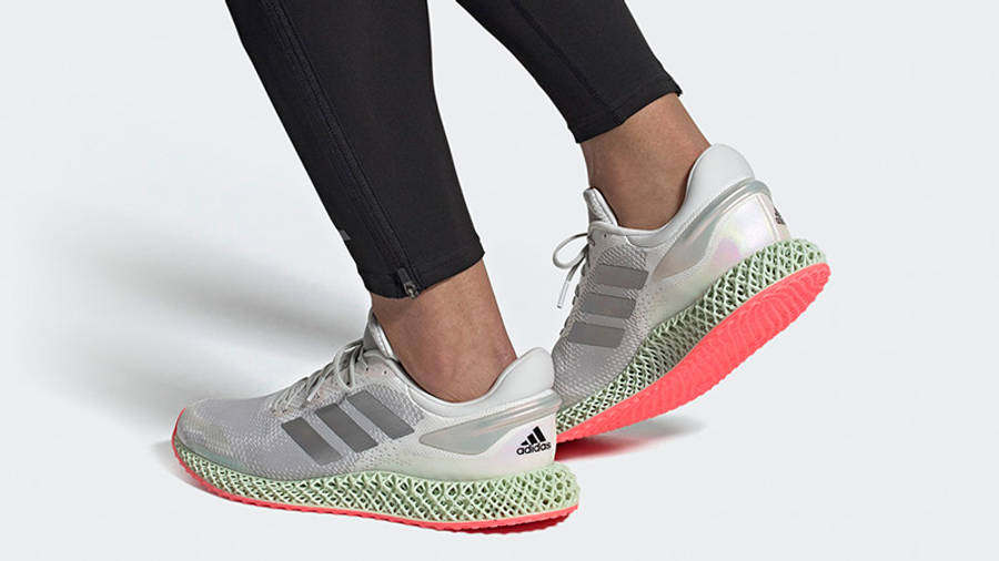 adidas 4D Run 1 White Silver Pink FV6960 on foot