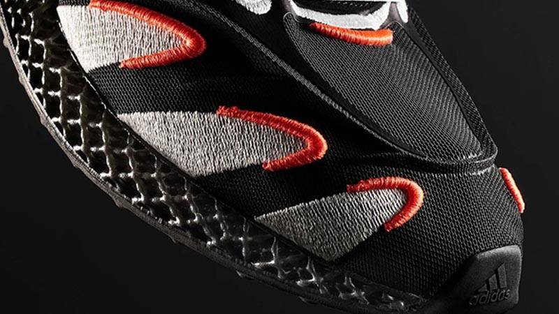 adidas Y-3 Runner 4D Black Orange Closeup