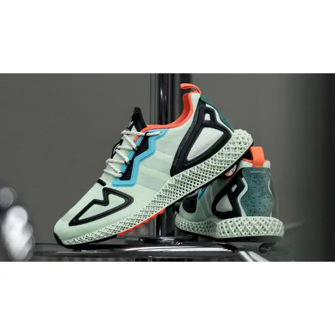 adidas hours ZX 2K 4D Triple Dash Green Lifestyle On Table