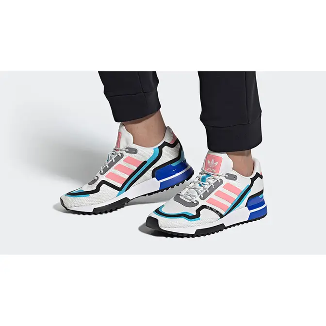adidas ZX 750 HD Cloud White Pink FV2872 on foot