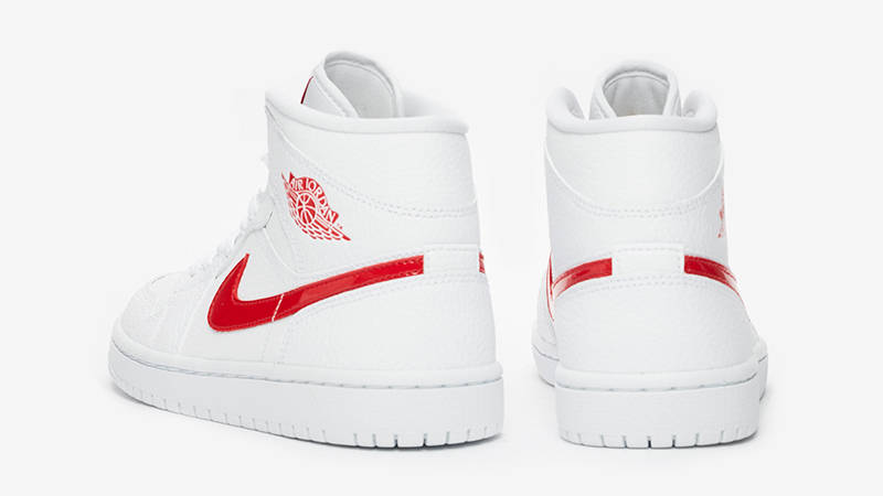 jordan air 1 mid white university red