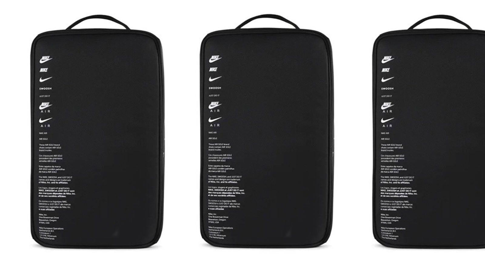 black nike shoebox bag