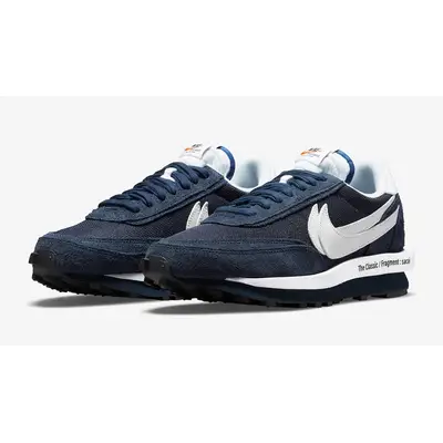 fragment design x sacai x Nike LDWaffle Navy Black | Where To Buy