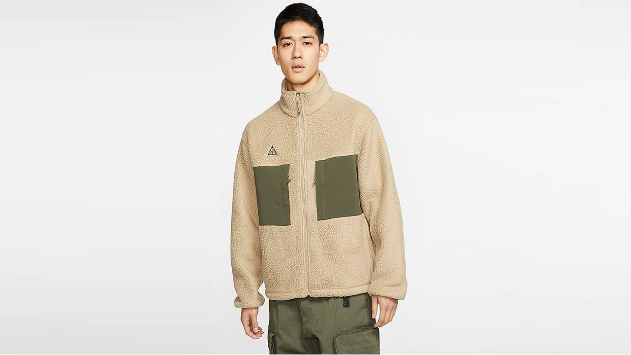 khaki fleece