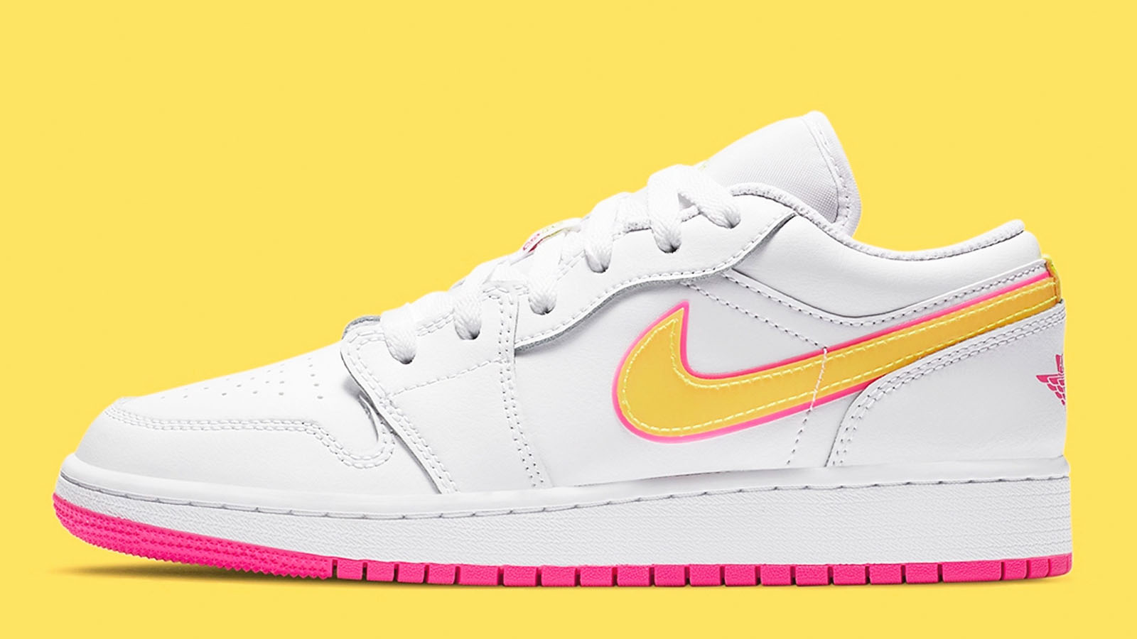pink and yellow jordans