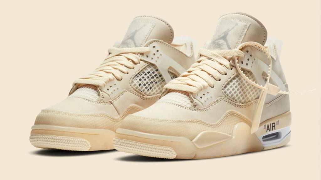 off white air jordan 4 sail