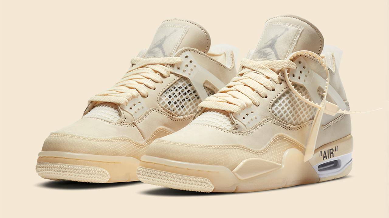 off white air jordan 4 sail