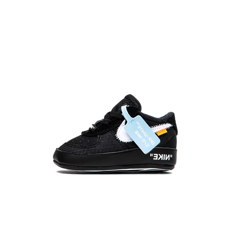 Off-White x green Nike Air Force 1 Low Toddler Black