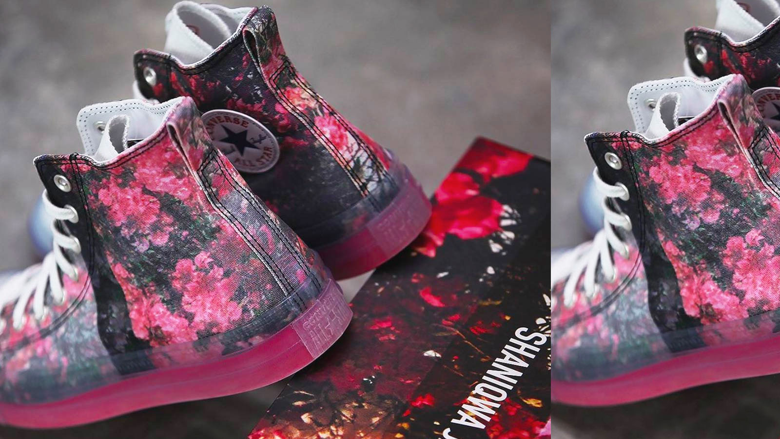 pink floral converse