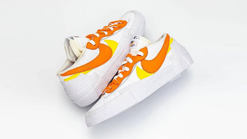 sacai x Nike Blazer Low White Magma Orange