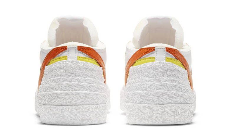 sacai x Nike Blazer Low White Magma Orange Back