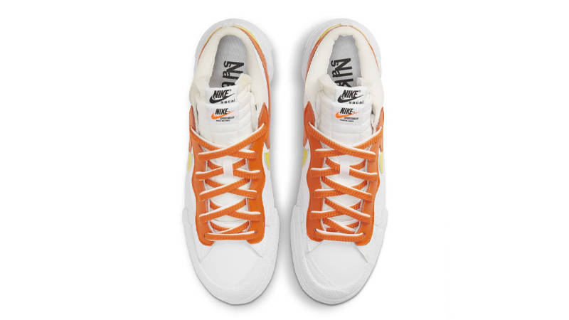 sacai x Nike Blazer Low White Magma Orange Middle