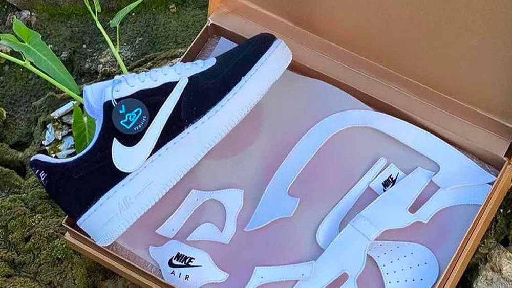 Image via solebyjc This Ultra-Customisable Nike Air Force 1 is Covered in Velcro