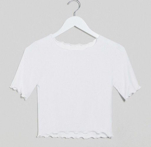 ASOS Design Crew Neck Top White