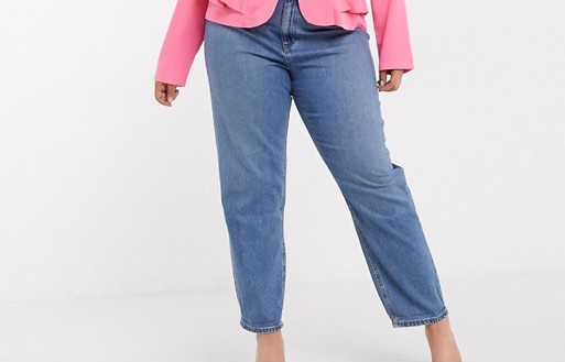 ASOS Design Curve Mom Jeans Blue
