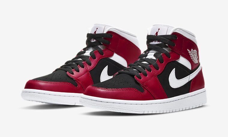 Air Jordan 1 Mid Black Red White