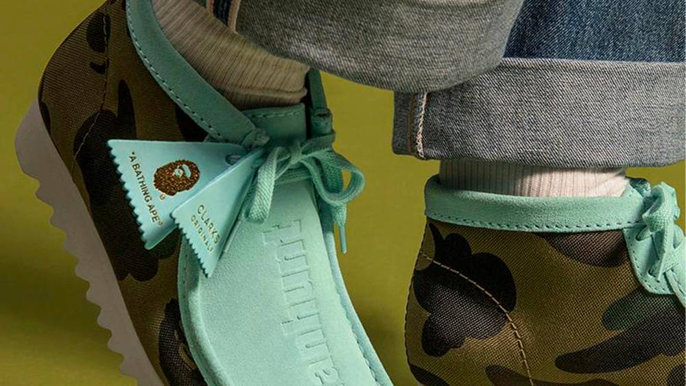 Image via Clarks Originals BAPE x Clarks Originals Collection