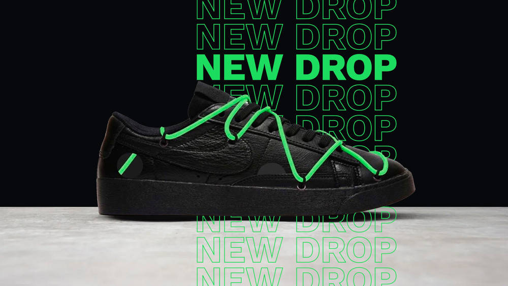 Image via droplistapp Off-White x Nike Blazer Low "Black"