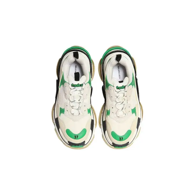 Balenciaga triple s white best sale and green