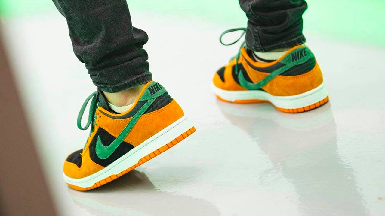 nike dunk veneer on foot