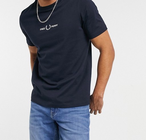 Fred Perry Embroidered T-Shirt Black